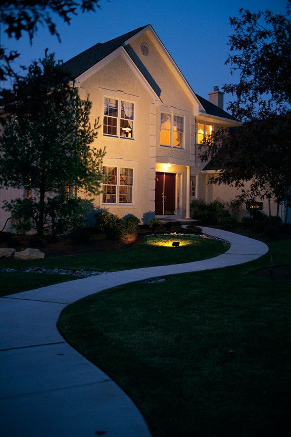 house at night